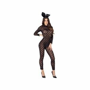 Playboy Bunny Sheer Bodystocking and Bunny Ears